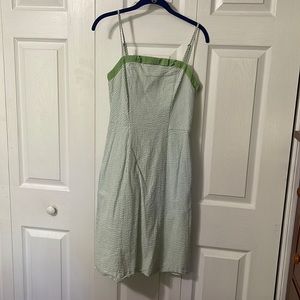 Isaac Mizrahi for Target dress. Green & white pinstripe